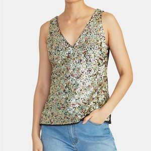 RACHEL Rachel Roy Bona Sequin Tank XL NWT